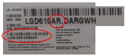 Celulares LG (Caja)